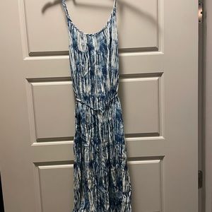Casual sun dress, from Sweden size S, blue and white!